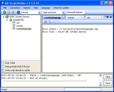 SQL Script Builder 2.1.0.52 screenshot