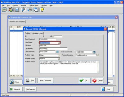 SRM Help Desk 2005 1.0 screenshot