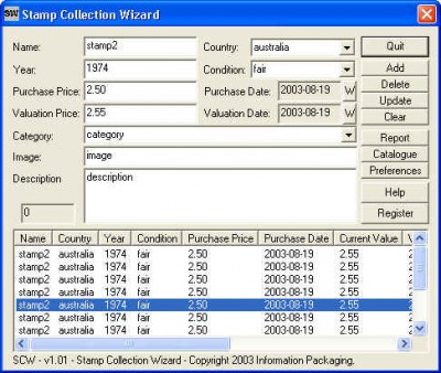 Stamp Collection Wizard 1.04 screenshot