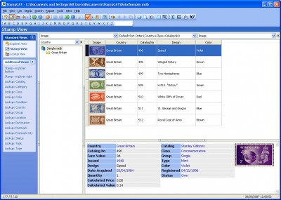 StampCAT  Stamp Database 8.11 screenshot