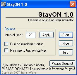 StayOn 1.0 screenshot