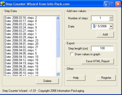 Step Counter Wizard 1.01 screenshot