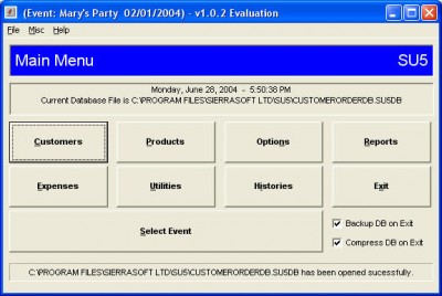 SU5 Software for Homes Sales & Parties 1.0 screenshot