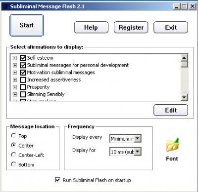 Subliminal Messages Program 3.0 screenshot