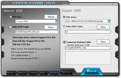 Super Clone DVD 5.2.2 screenshot