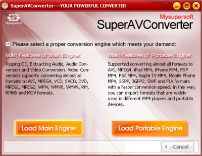 SuperAVConverter 10.0 screenshot