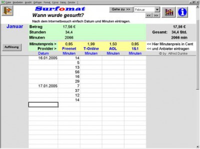 Surfomat (Excel) 2.3 screenshot