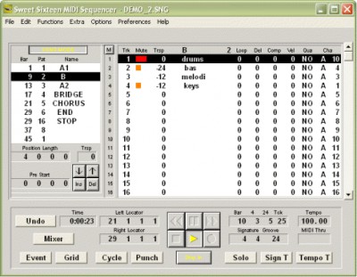 Sweet Sixteen MIDI Sequencer 3.3.3 screenshot