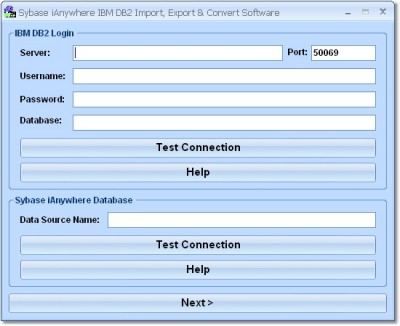 Sybase iAnywhere IBM DB2 Import, Export & Convert 7.0 screenshot