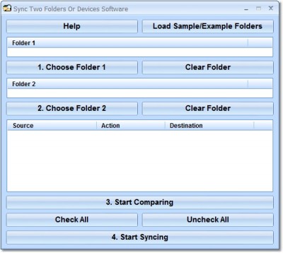 Sync Two Folders Or Devices Software 7.0 screenshot