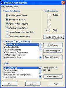 System Crash Monitor 1.16 screenshot