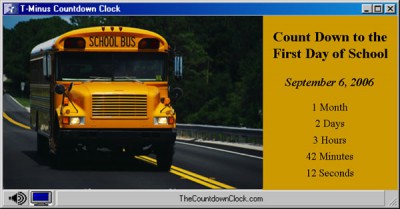 T-Minus First Day Of School Countdown 6.0 screenshot