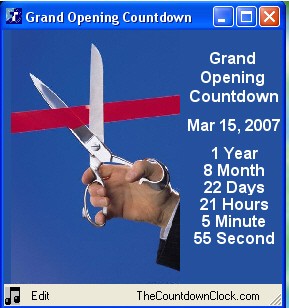 T-Minus Grand Opening Countdown 6.0 screenshot