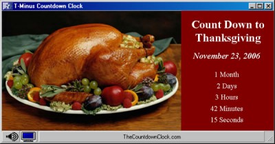 T-Minus Thanksgiving Countdown 6.0 screenshot