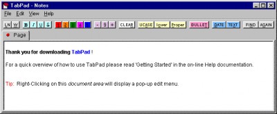 TabPad 1.51 screenshot