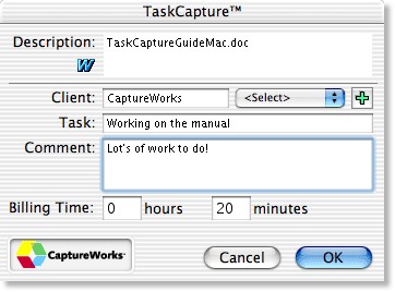 TaskCapture 1.02 screenshot