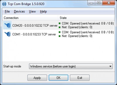 TCP COM Bridge 1.7.0.422 screenshot