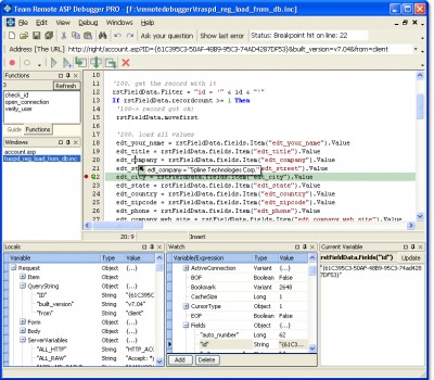 Team Remote ASP Debugger PRO 8.81 screenshot