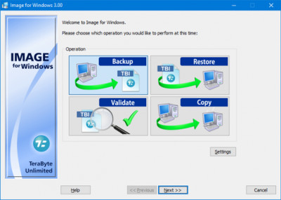 TeraByte Drive Image Backup and Restore 3.31 screenshot