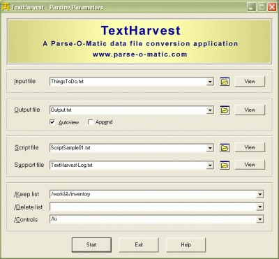 TextHarvest 3.10.00 screenshot