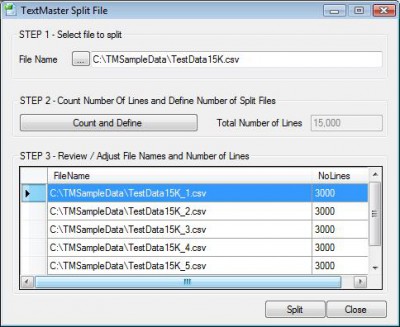 TextMaster Split File 2.0 screenshot