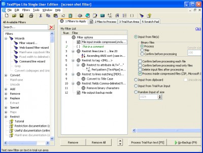 TextPipe Lite 10.8 screenshot
