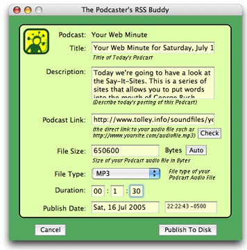 The Podcast RSS Buddy 3.2 screenshot