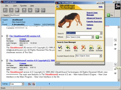 The Sleuthhound! Desktop Search 4.6.3 screenshot