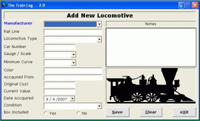 The Train Log 2.0 screenshot