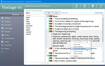 TheSage English Dictionary and Thesaurus 7.28.2700 screenshot