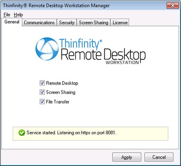Thinfinity Remote Desktop Workstation 3.0.0.21 screenshot