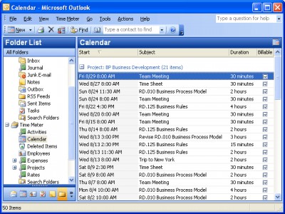 Time Meter for Microsoft Outlook 3.3 screenshot