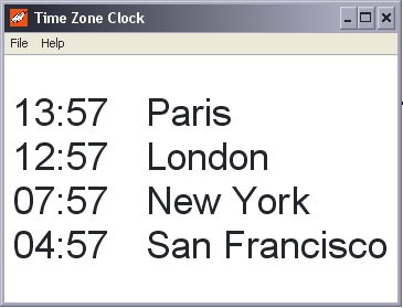 Time Zones Clock 2.1 screenshot