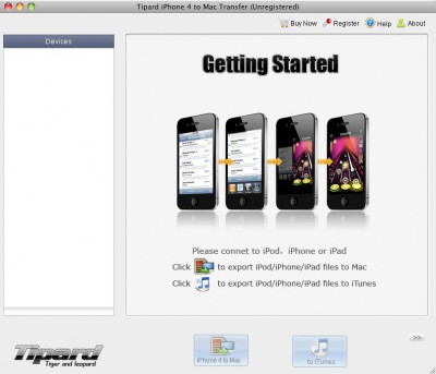 Tipard iPhone 4G to Mac Transfer 3.3.26 screenshot