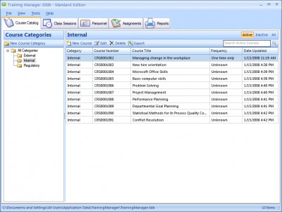 Training Manager Enterprise Edition 1.0.1039 screenshot