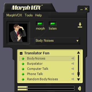 Translator Fun Voices - MorphVOX Add-on 1.0 screenshot