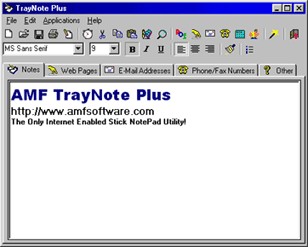 TrayNote Plus 5.3 screenshot
