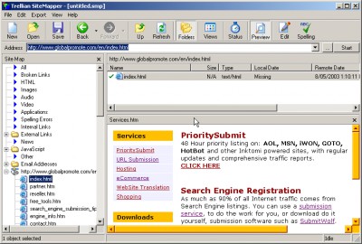 Trellian SiteMapper 1.04 screenshot