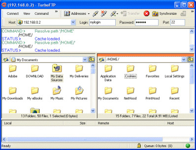 TurboFTP 6.98.1307 screenshot