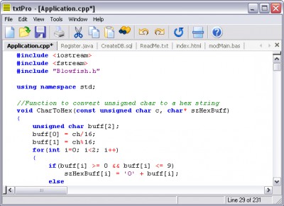 txtPro Text Editor 4.25 screenshot