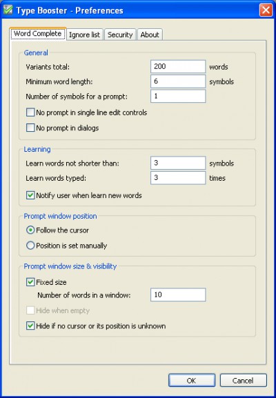 Type Booster: Autocomplete, Autoreplace 2.5.2 screenshot
