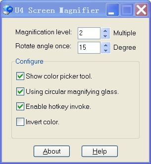 U4 Screen Magnifier 2.01 screenshot