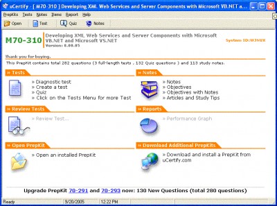 uCertify - MCSD.NET Practice Test for Exam 70-310 8.03.05 screenshot