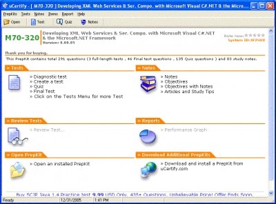 uCertify - MCSD.NET Practice Test for Exam 70-320 8.02.05 screenshot