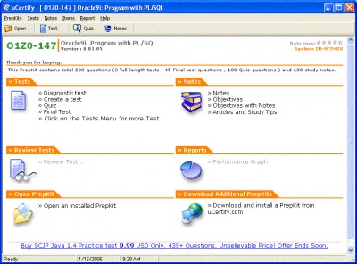 uCertify - OCP Practice Test for Exam 1Z0-147 - 28 8.02.05 screenshot