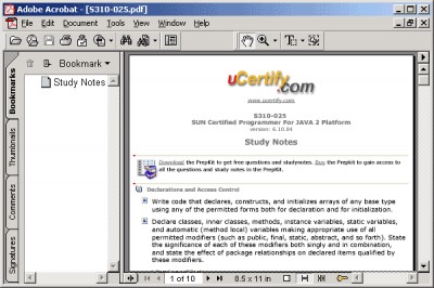 uCertify Study Notes for exam 310-025 6.10.05 screenshot