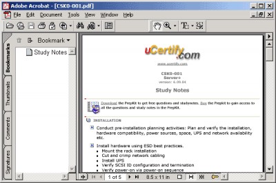 uCertify Study Notes for exam SK0-001 6.10.05 screenshot
