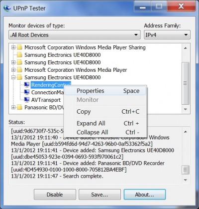 Universal Plug-and-Play Tester 2.11 screenshot