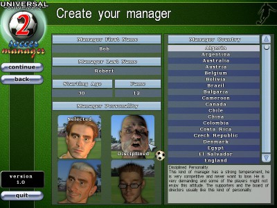 Universal Soccer Manager 2 1.0.2 screenshot