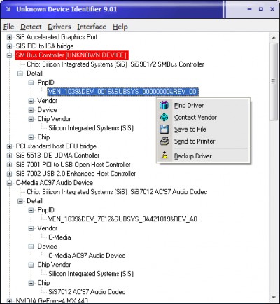 Unknown Device Identifier 9.01 screenshot